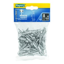 Rapid Rivets Standard Rivets Including Drill Bit, 4.8 x 16 mm, 5000382 - 100 Pieces