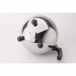 Bredemeijer Teapot Bella Ronde 1,2L, black fittings, Stainless Steel, 1.2