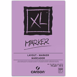 Canson 297236Â XL Marker Drawing Pad DIN A4Â 70Â g/mÂ² 100Â Sheets White