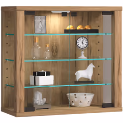 VCM Morgenthaler Vitrosa S, Wood, Glass, Wood, Oak, 2 door(s), 3 shelves, Glass