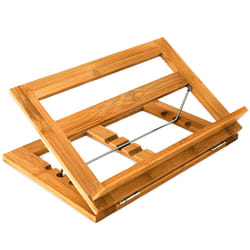 Bamboo Cookbook Stand/Holder Adjustable Angle, Wood
