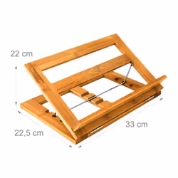 Bamboo Cookbook Stand/Holder Adjustable Angle, Wood