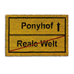 Relaxdays 10016760 Decorative doormat Outdoor Rectangular Black, Yellow