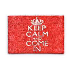 Relaxdays 10016779, Decorative doormat, Indoor/outdoor, Rectangular, Red, Monochromatic, Coir