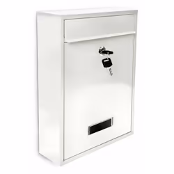 Relaxdays 10017415_49, Wall-mounted, Steel, Silver, White, Monochromatic, 265 mm, 85 mm