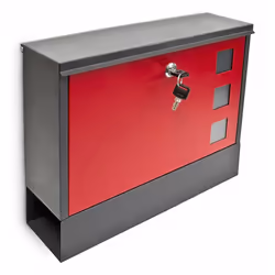 Relaxdays 10017418_261, Wall-mounted, Steel, Black, Red, Silver, Monochromatic, 360 mm, 100 mm