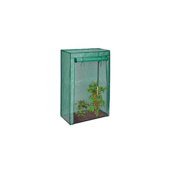 Relaxdays PE 150 cm Tall Greenhouse for Tomatoes Greenhouse Growhouse Cold Frame Steel Frame Foil/Fabric Tarpaulin Sturdy, Green