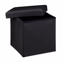 Relaxdays 10019043 foot stool Fibreboard, Foam, Plastic Black - Additional view 3