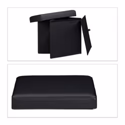 Relaxdays 10019043 foot stool Fibreboard, Foam, Plastic Black - Additional view 7
