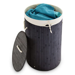 Relaxdays Round Bamboo Hamper