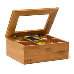 Relaxdays Bamboo Tea Box With 6 or 8 Compartments