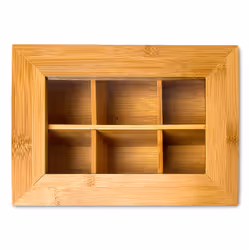 Relaxdays Bamboo Tea Box With 6 or 8 Compartments