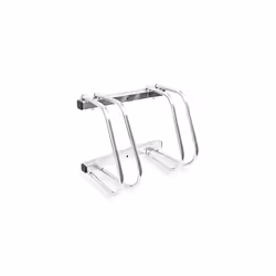 2Bike Stand for Floor and Wall Mounting Bike Parker for 2 Bicycles made of Chromed Steel RainProof Bike Holder for Outdoors 26 x 40 x 32 cm Silver