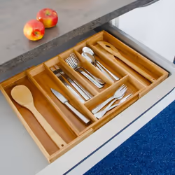 Relaxdays Extendable bamboo cutlery tray 48cm - Additional view 4