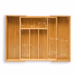 Relaxdays Extendable bamboo cutlery tray 48cm - Additional view 6