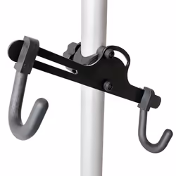 Relaxdays Telescoping Bike Stand for 2 Bicycles, Adjustable from 160 to 340 cm, Aluminium & Plastic, Extends Between Floor & Ceiling, Silver