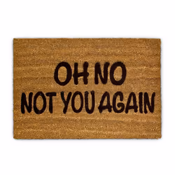 Relaxdays 10017727, Decorative doormat, Indoor/outdoor, Rectangular, Black, Brown, Monochromatic, Coir