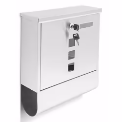 Relaxdays 10018448, Wall-mounted, Stainless steel, White, Monochromatic, 300 mm, 85 mm