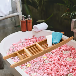 Relaxdays 10018791 bathtub tray Wood Bamboo