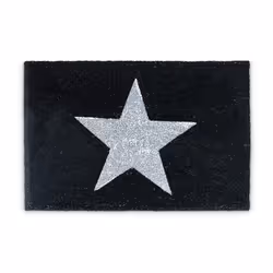 Relaxdays 10019008, Decorative doormat, Indoor/outdoor, Rectangular, Black, White, Monochromatic, Coir