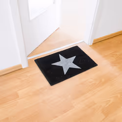 Relaxdays 10019008 door mat Decorative doormat Indoor/outdoor Rectangular Black, White
