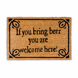 Relaxdays 10019010, Decorative doormat, Indoor/outdoor, Rectangular, Brown, Monochromatic, Coir