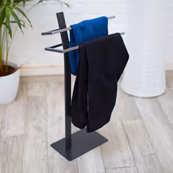Relaxdays 10019105 towel holder/ring Floorstanding Anthracite, Stainless steel