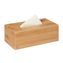 Relaxdays Bamboo Tissue Box