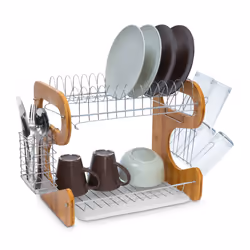 Relaxdays 10019152, Stainless steel, Iron, Bamboo, 510 mm, 265 mm, 350 mm, 1.8 kg