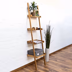 Relaxdays 10019169 shelve Modular shelf Wall mounted Bamboo Brown