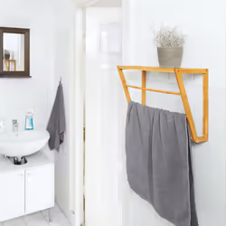 Relaxdays 10019193 Towel holder Wall-mounted Wood