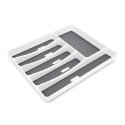 Relaxdays 10019240 desk drawer organizer Plastic, Rubber Grey, White