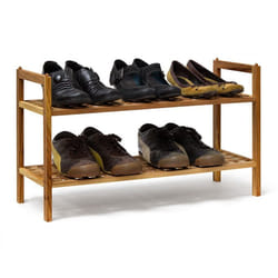 Relaxdays 10019276 shoe organizer Open Walnut, Wood