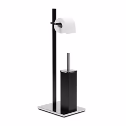 Relaxdays 10020129, Toilet brush & holder, Black, Plastic, Steel, Modern, 215 mm, 275 mm