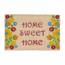 Relaxdays 10020171, Decorative doormat, Indoor/outdoor, Rectangular, Multicolour, Monochromatic, Coir