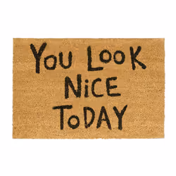 Relaxdays 10020185, Decorative doormat, Indoor/outdoor, Rectangular, Black, Brown, Monochromatic, Coir
