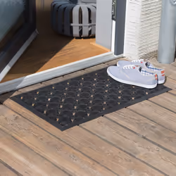 Relaxdays 10020193 door mat Rubber mat Outdoor Rectangular Black