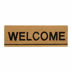 Relaxdays 10020197, Decorative doormat, Indoor/outdoor, Rectangular, Black, Brown, Pattern, Coconut