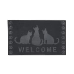 Relaxdays 10020200 door mat Decorative doormat Indoor/outdoor Rectangular Black
