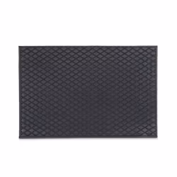 Relaxdays 10020202, Decorative doormat, Outdoor, Rectangular, Black, Monochromatic, Rubber