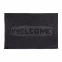 Relaxdays 10020203, Rubber mat, Outdoor, Half-round, Black, Monochromatic, Rubber
