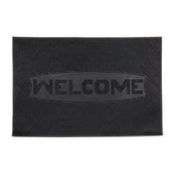 Relaxdays 10020203 door mat Rubber mat Outdoor Half-round Black