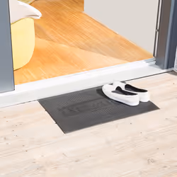 Relaxdays 10020203 door mat Rubber mat Outdoor Half-round Black