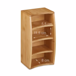 Relaxdays Bamboo Desk Organiser 4 Compartments