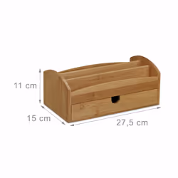 Relaxdays Desk Organiser 4 Compartments 1 Drawer