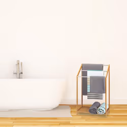 Relaxdays 10020291 towel holder/ring Floorstanding Bamboo