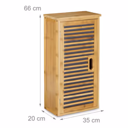 Relaxdays Bamboo Bathroom Cabinet with 2 Shelves - Additional view 4