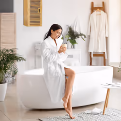 Relaxdays Bamboo Bathroom Cabinet with 2 Shelves - Additional view 5