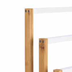 Relaxdays 10020308 towel holder/ring Floorstanding White, Wood - Additional view 5