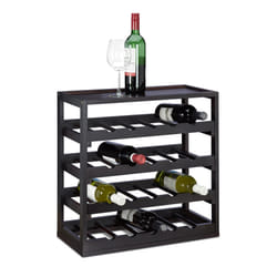 Relaxdays 10020333 wine rack Floor wine rack 20 bottle(s) Wood Black